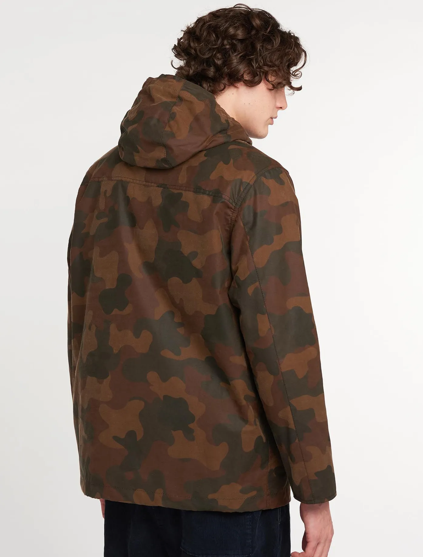 Barbour Wax Camo Smock Jacket Olive Camo