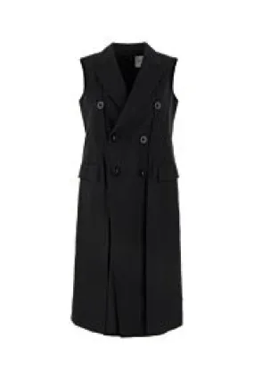 Black polyester blend vest    