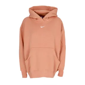felpa cappuccio donna w sportswear phoenix fleece oversized pullover hoodie AMBER BROWN/SAIL