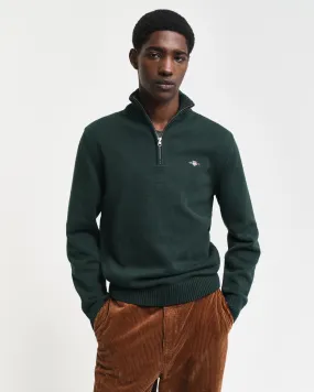 Maglia in cotone casual con zip corta    